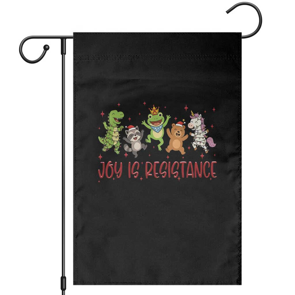 Joy Is Resistance Garden Flag Funny Portland Frog Protest Christmas Gift - Wonder Print Shop