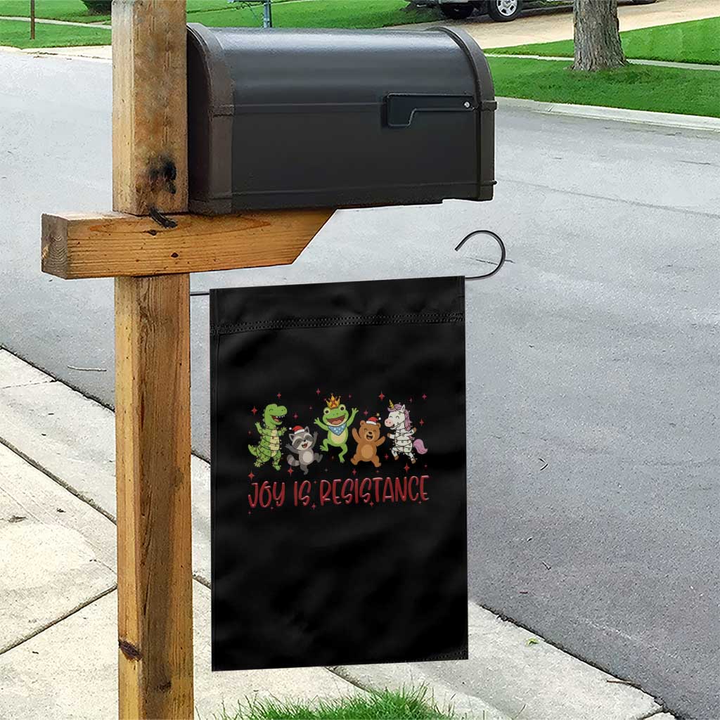 Joy Is Resistance Garden Flag Funny Portland Frog Protest Christmas Gift - Wonder Print Shop