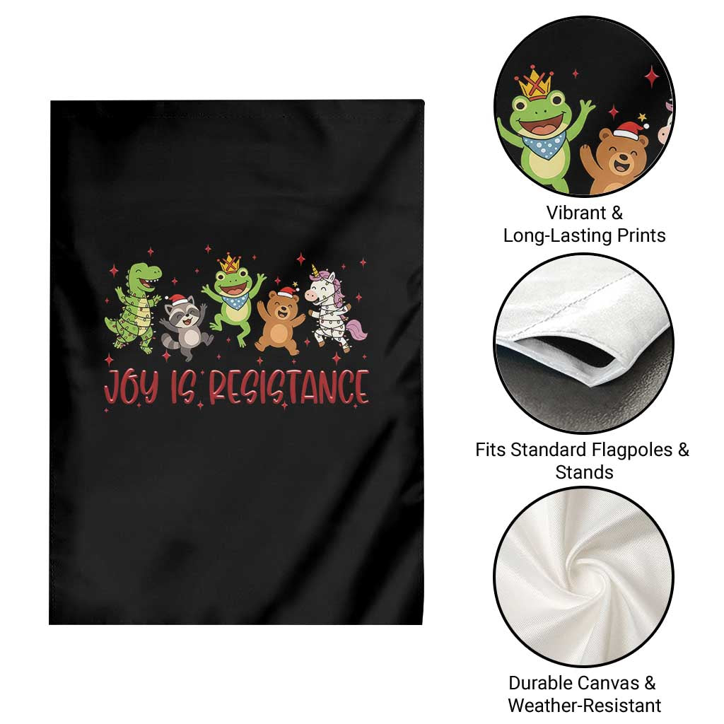 Joy Is Resistance Garden Flag Funny Portland Frog Protest Christmas Gift - Wonder Print Shop