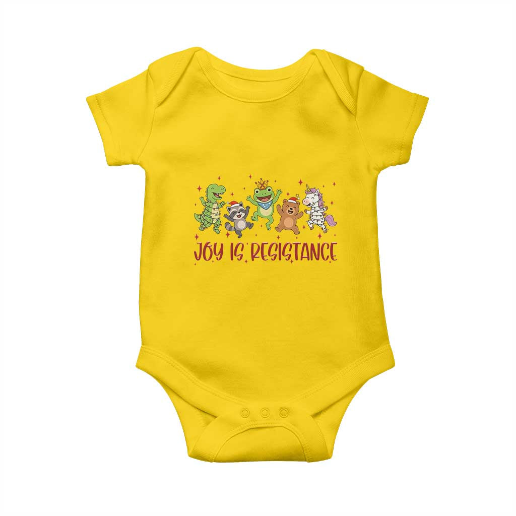 Joy Is Resistance Baby Onesie Funny Portland Frog Protest Christmas Gift - Wonder Print Shop