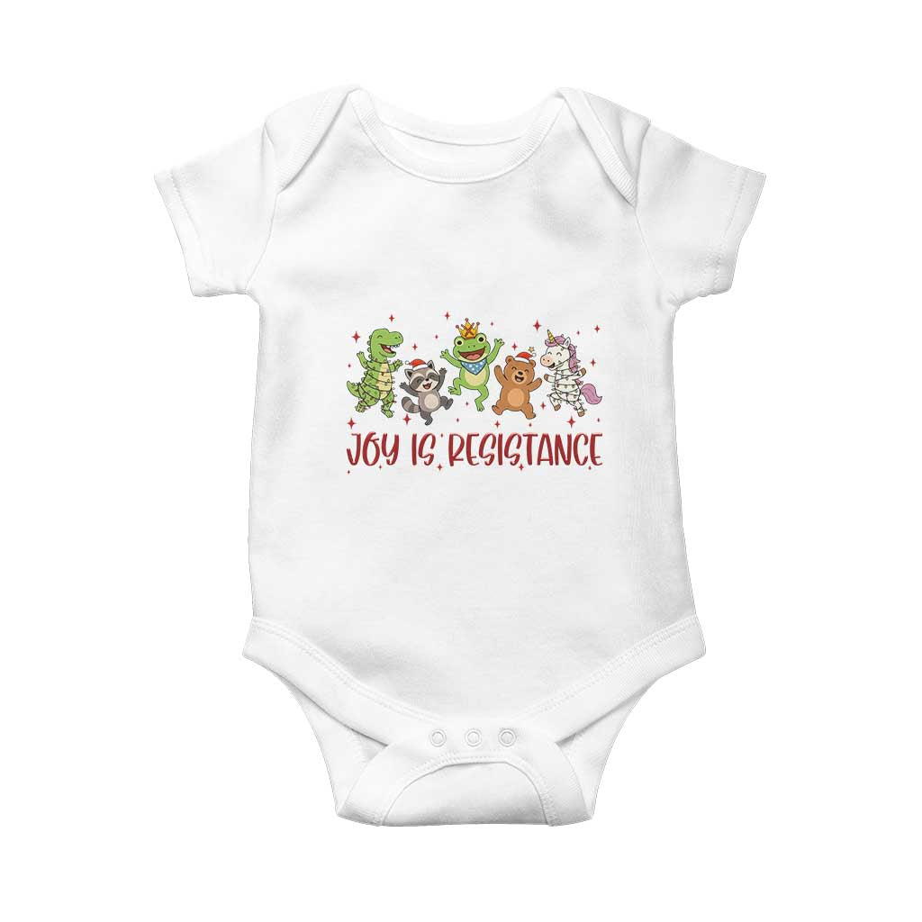 Joy Is Resistance Baby Onesie Funny Portland Frog Protest Christmas Gift - Wonder Print Shop