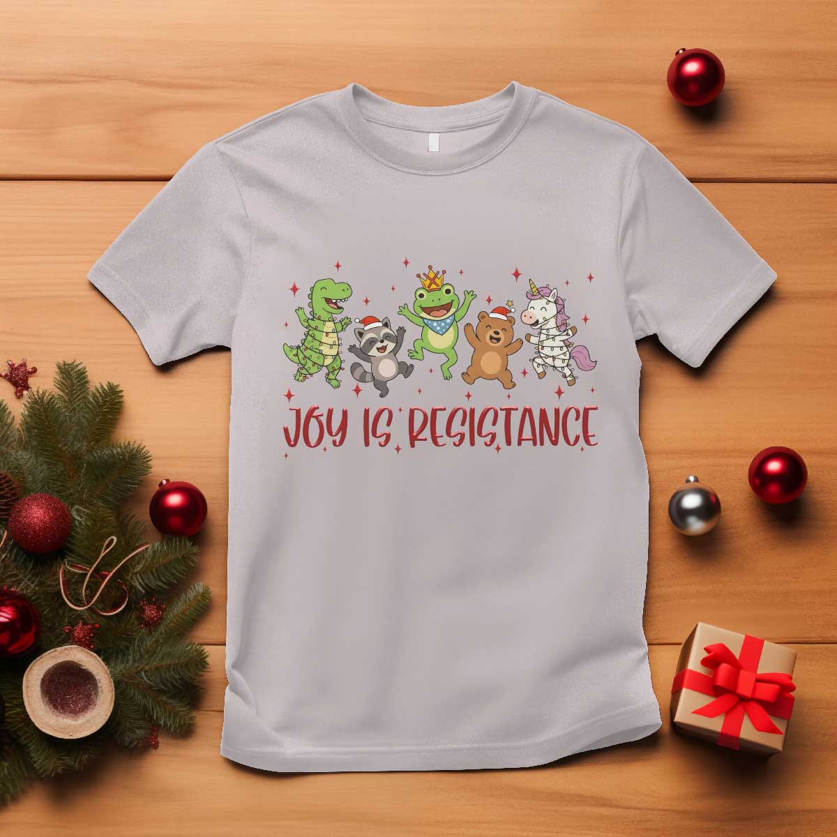 Joy Is Resistance T Shirt Funny Portland Frog Protest Christmas Gift - Wonder Print Shop