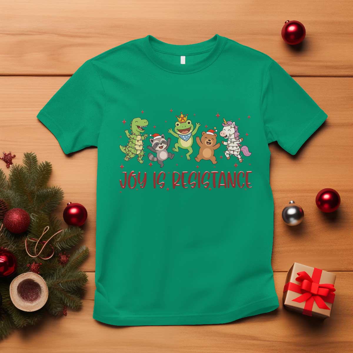 Joy Is Resistance T Shirt Funny Portland Frog Protest Christmas Gift - Wonder Print Shop
