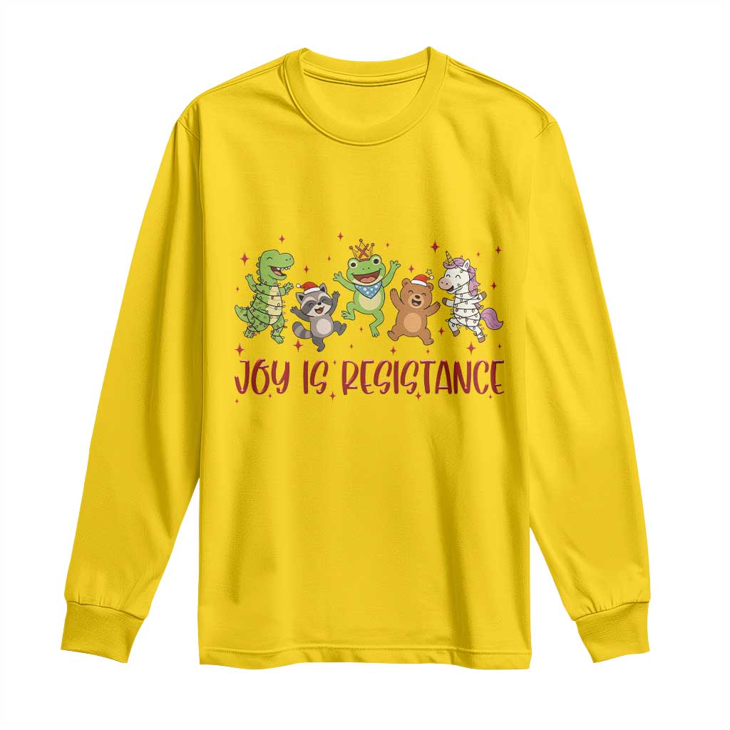 Joy Is Resistance Long Sleeve Shirt Funny Portland Frog Protest Christmas Gift - Wonder Print Shop