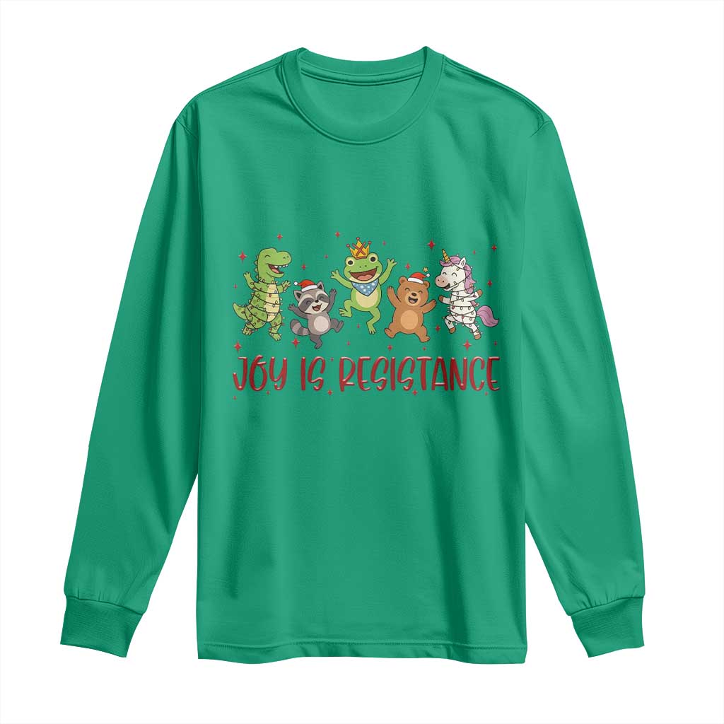 Joy Is Resistance Long Sleeve Shirt Funny Portland Frog Protest Christmas Gift - Wonder Print Shop