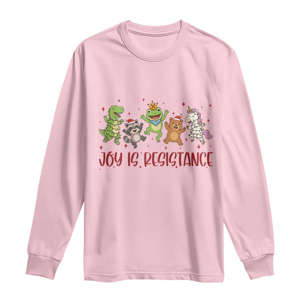 Joy Is Resistance Long Sleeve Shirt Funny Portland Frog Protest Christmas Gift - Wonder Print Shop
