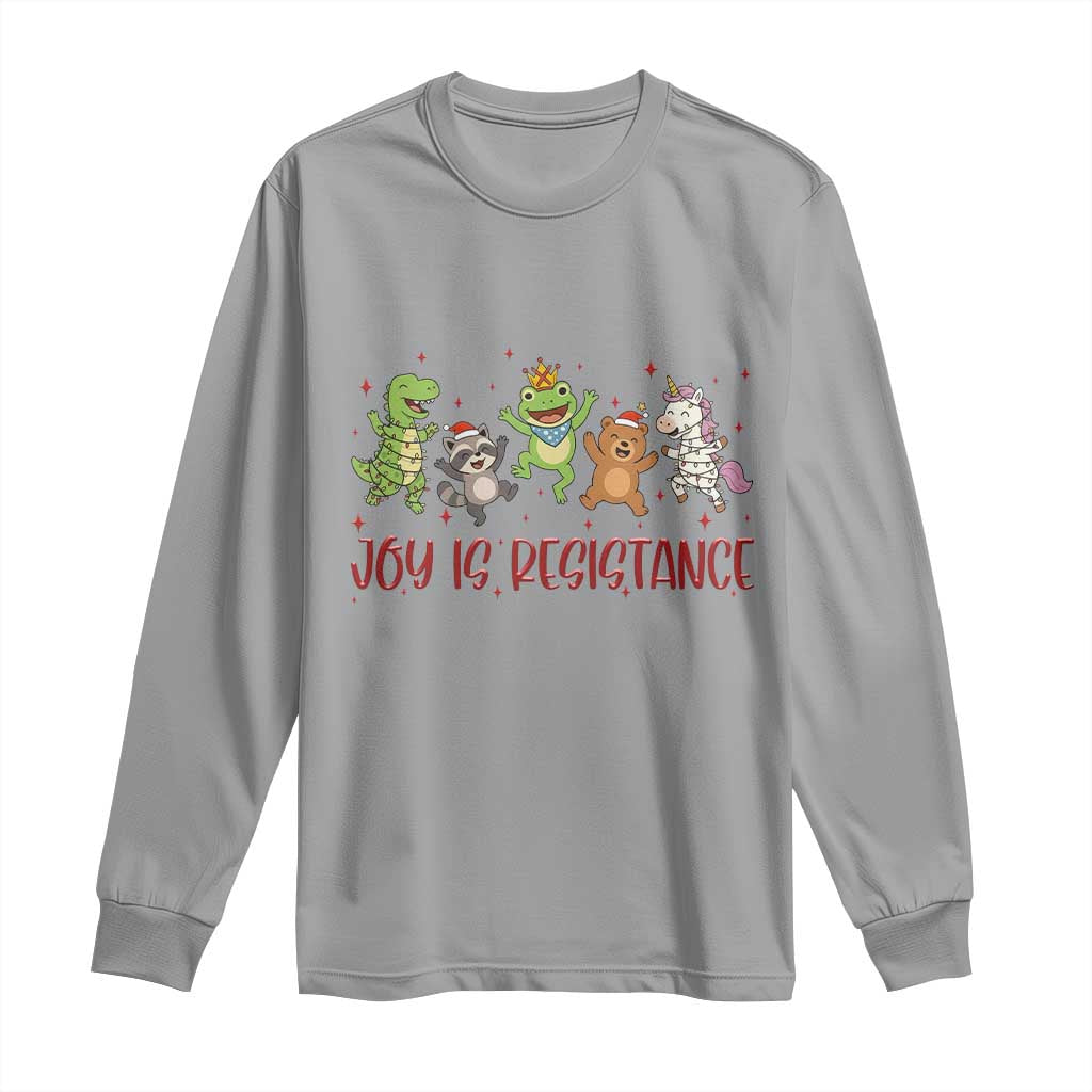 Joy Is Resistance Long Sleeve Shirt Funny Portland Frog Protest Christmas Gift - Wonder Print Shop