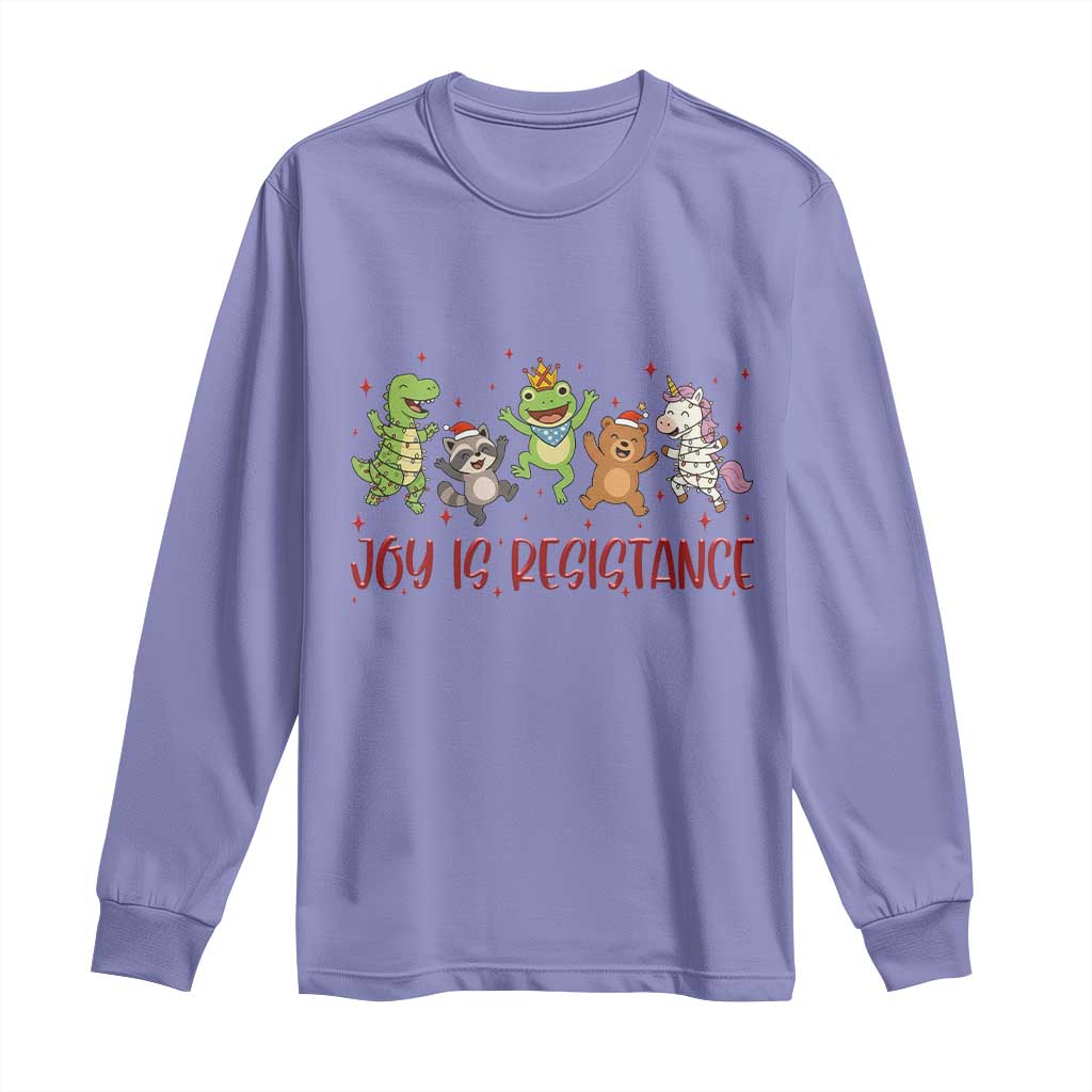Joy Is Resistance Long Sleeve Shirt Funny Portland Frog Protest Christmas Gift - Wonder Print Shop