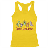 Joy Is Resistance Racerback Tank Top Funny Portland Frog Protest Christmas Gift - Wonder Print Shop
