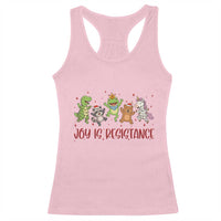 Joy Is Resistance Racerback Tank Top Funny Portland Frog Protest Christmas Gift - Wonder Print Shop