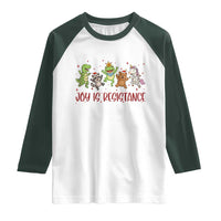 Joy Is Resistance Raglan Shirt Funny Portland Frog Protest Christmas Gift - Wonder Print Shop