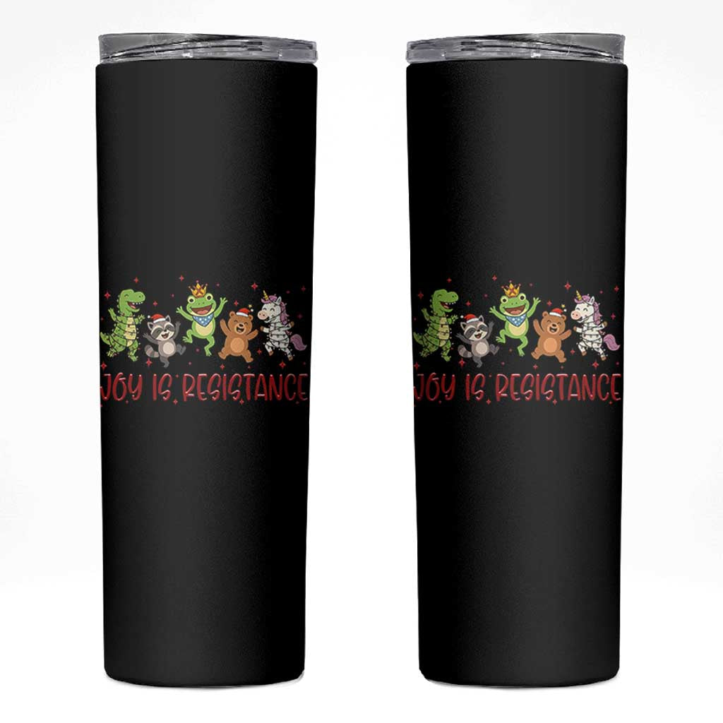 Joy Is Resistance Skinny Tumbler Funny Portland Frog Protest Christmas Gift - Wonder Print Shop