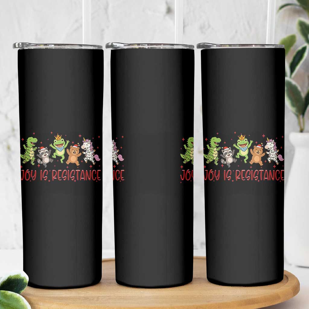 Joy Is Resistance Skinny Tumbler Funny Portland Frog Protest Christmas Gift - Wonder Print Shop