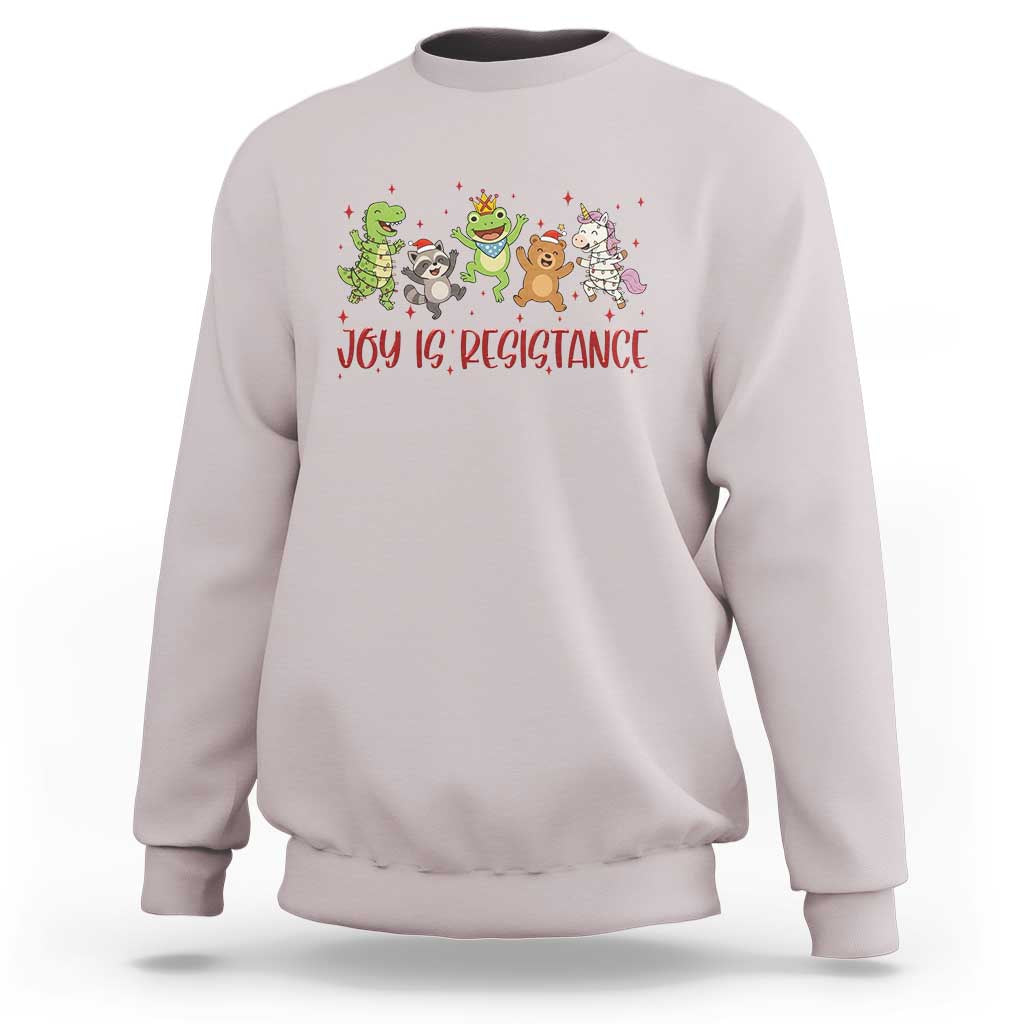 Joy Is Resistance Sweatshirt Funny Portland Frog Protest Christmas Gift - Wonder Print Shop