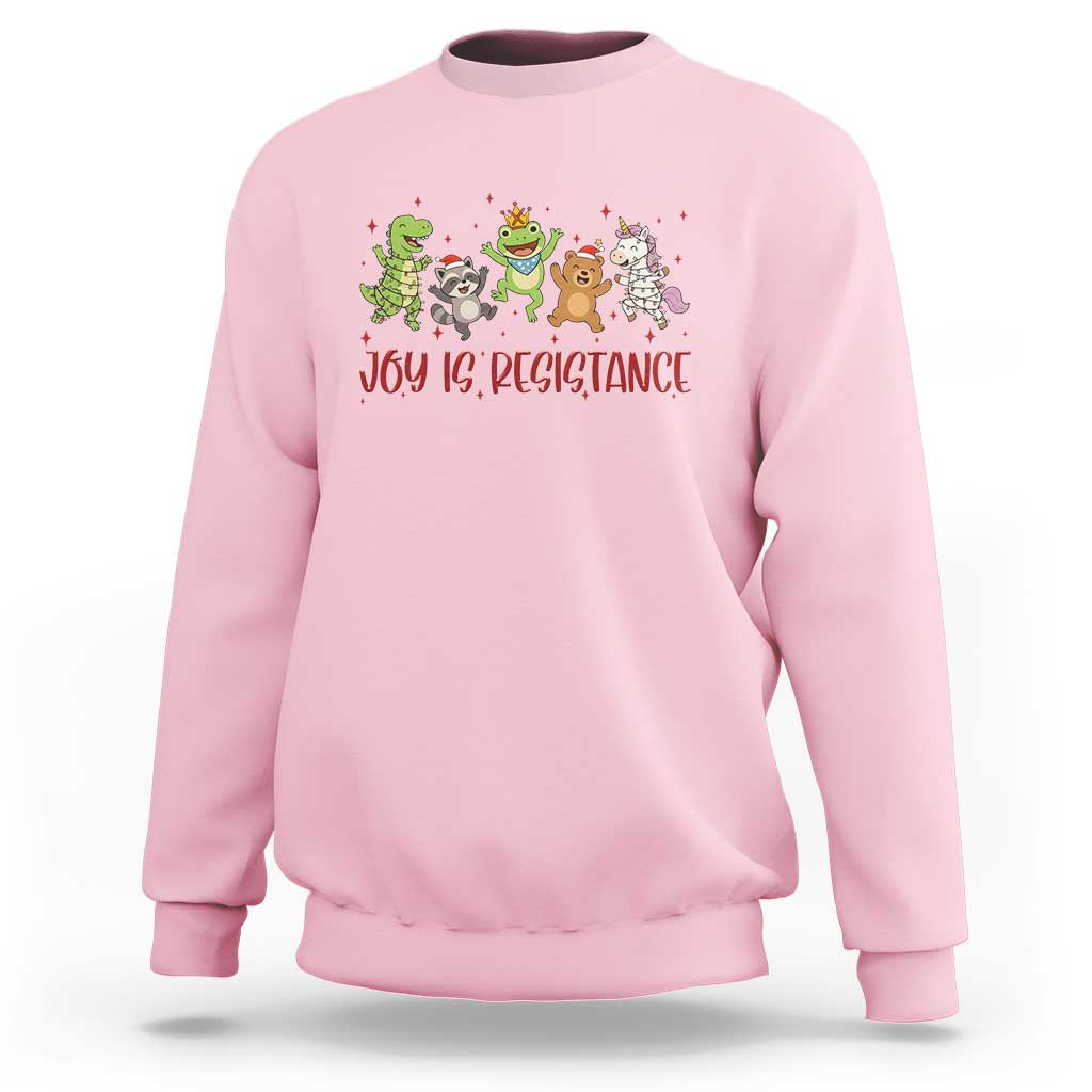 Joy Is Resistance Sweatshirt Funny Portland Frog Protest Christmas Gift - Wonder Print Shop