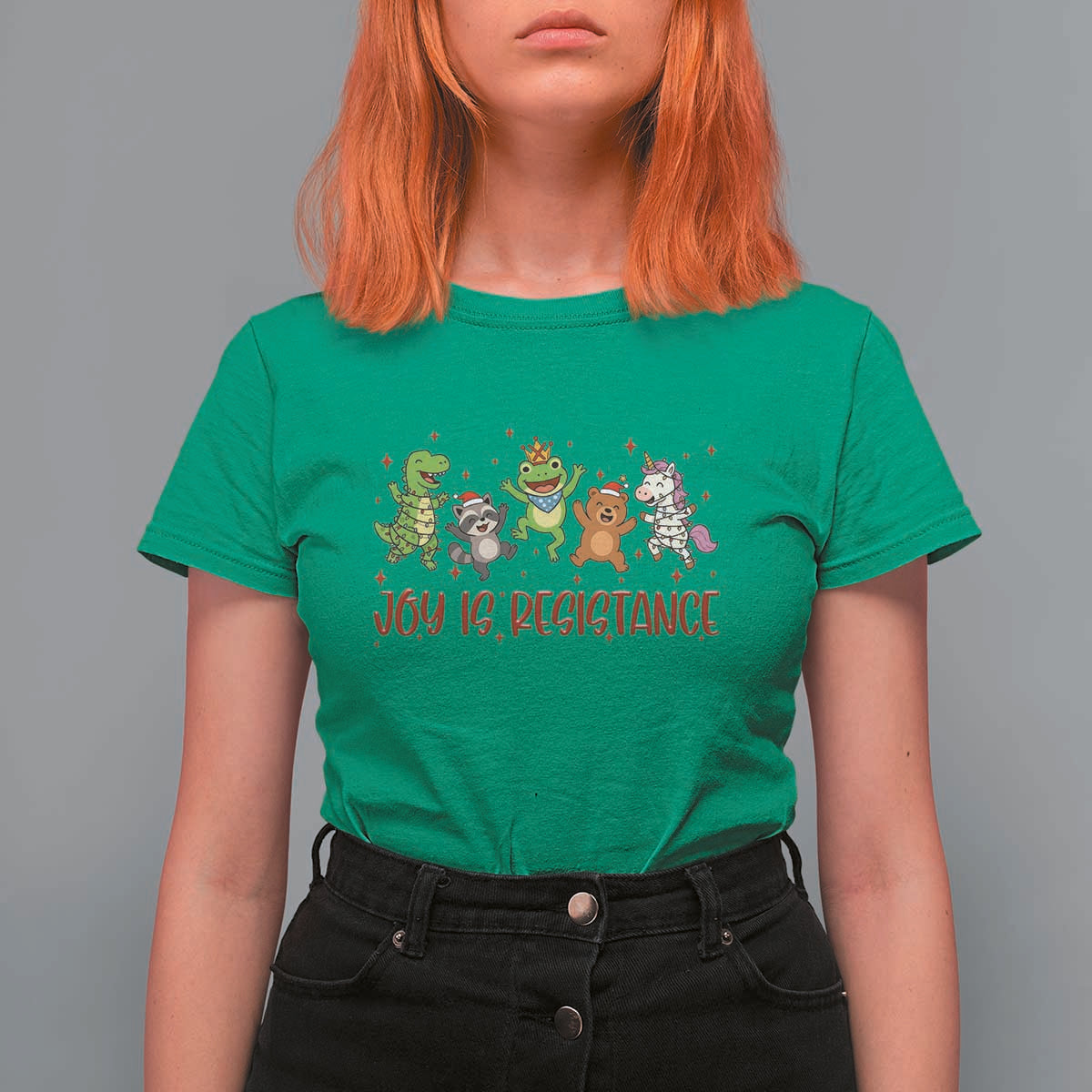 Joy Is Resistance T Shirt For Women Funny Portland Frog Protest Christmas Gift - Wonder Print Shop
