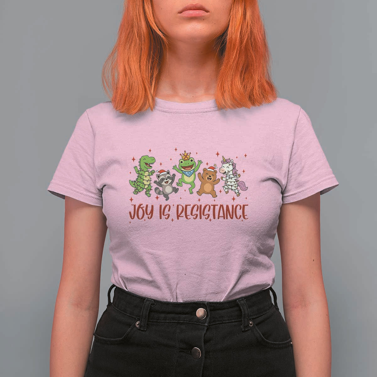 Joy Is Resistance T Shirt For Women Funny Portland Frog Protest Christmas Gift - Wonder Print Shop