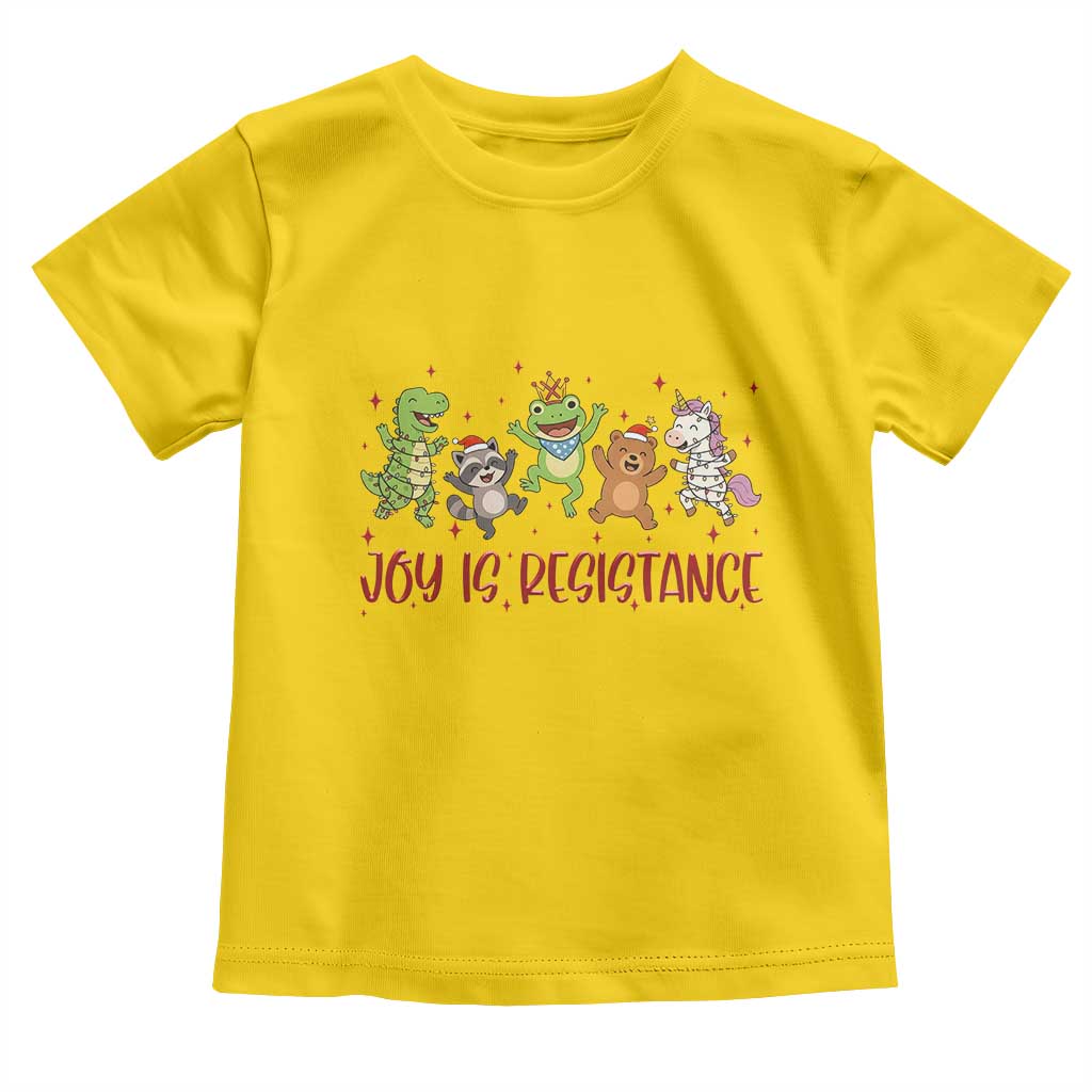 Joy Is Resistance Toddler T Shirt Funny Portland Frog Protest Christmas Gift - Wonder Print Shop