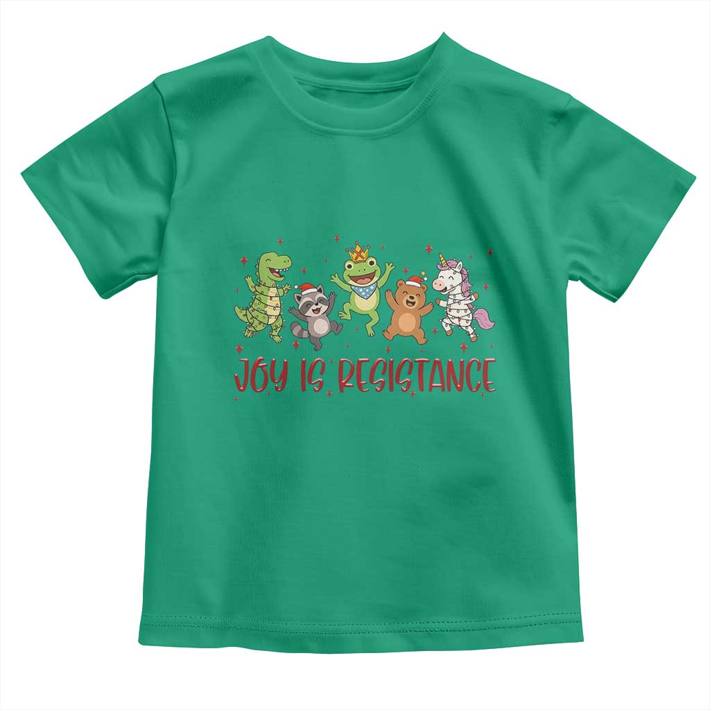 Joy Is Resistance Toddler T Shirt Funny Portland Frog Protest Christmas Gift - Wonder Print Shop