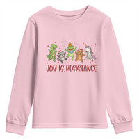 Joy Is Resistance Youth Sweatshirt Funny Portland Frog Protest Christmas Gift - Wonder Print Shop