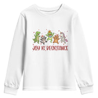 Joy Is Resistance Youth Sweatshirt Funny Portland Frog Protest Christmas Gift - Wonder Print Shop