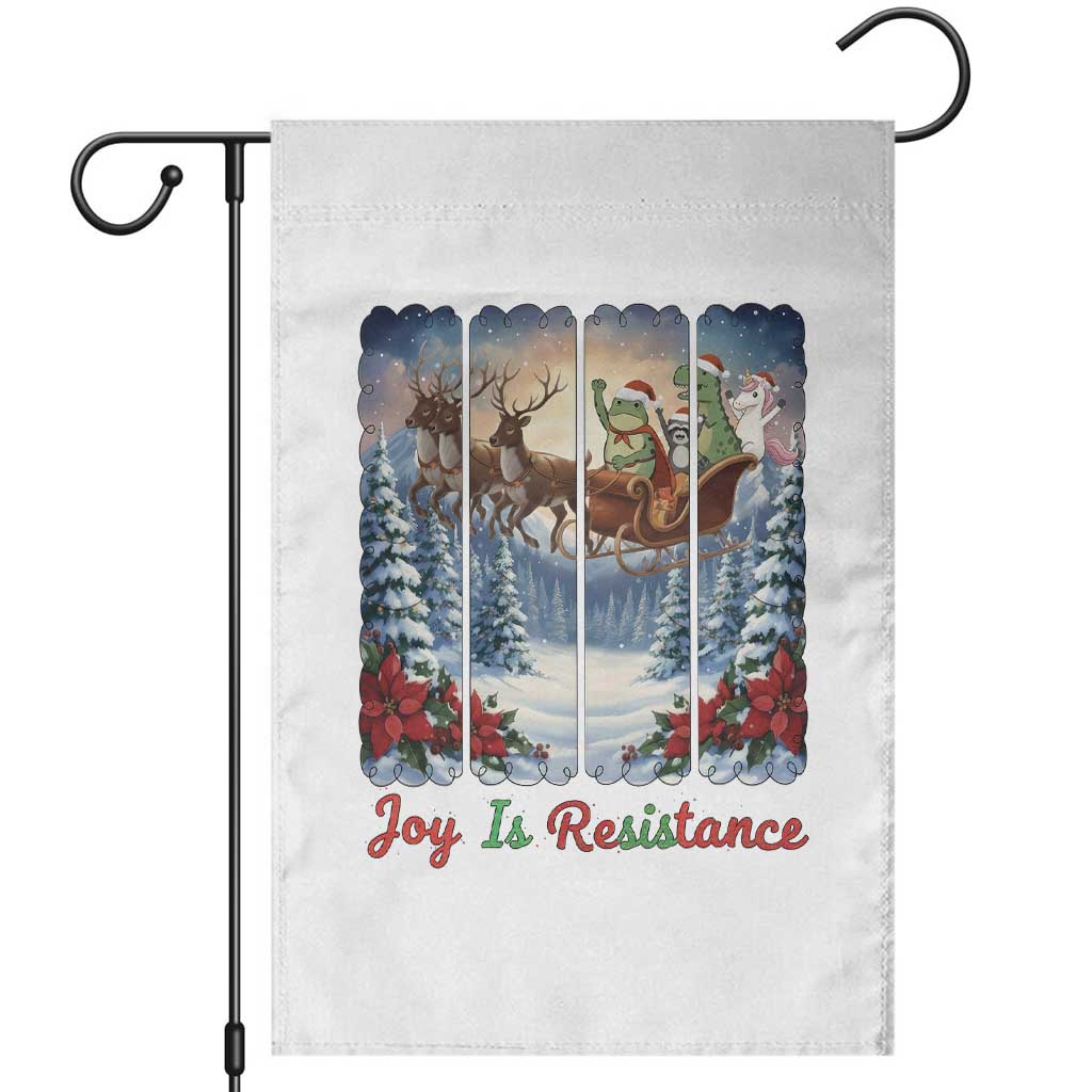 Joy Is Resistance Portland Frog Protest Garden Flag Funny Holiday Meme Gift Idea - Wonder Print Shop