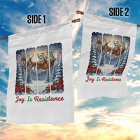 Joy Is Resistance Portland Frog Protest Garden Flag Funny Holiday Meme Gift Idea - Wonder Print Shop