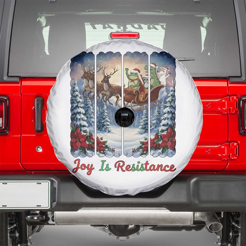 Joy Is Resistance Portland Frog Protest Spare Tire Cover Funny Holiday Meme Gift Idea - Wonder Print Shop