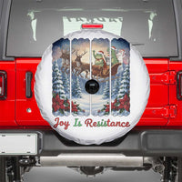 Joy Is Resistance Portland Frog Protest Spare Tire Cover Funny Holiday Meme Gift Idea - Wonder Print Shop