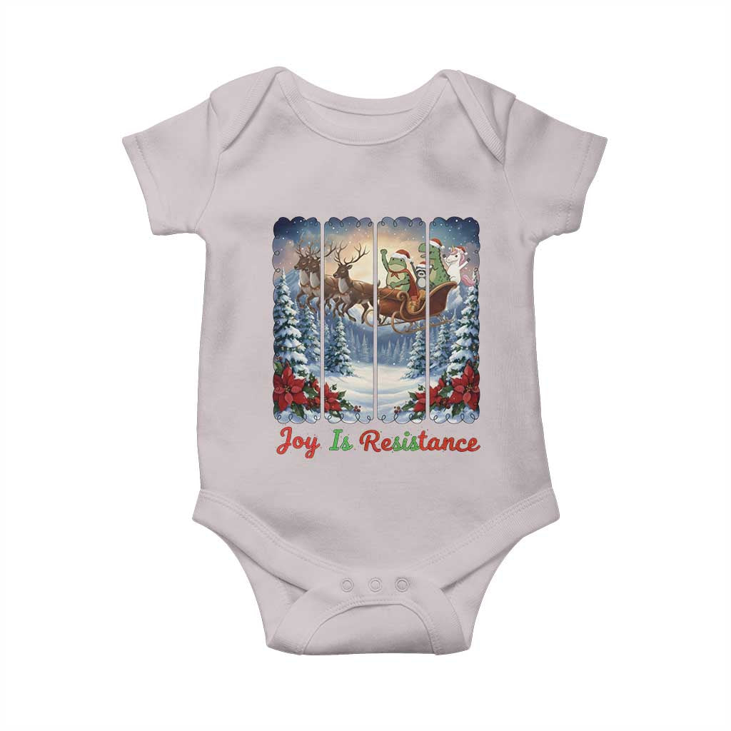 Joy Is Resistance Portland Frog Protest Baby Onesie Funny Holiday Meme Gift Idea - Wonder Print Shop