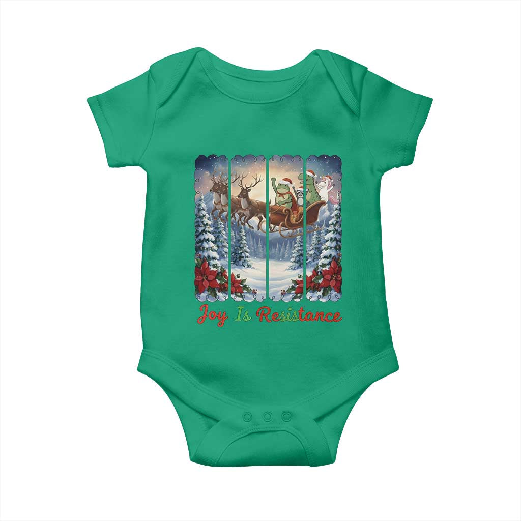 Joy Is Resistance Portland Frog Protest Baby Onesie Funny Holiday Meme Gift Idea - Wonder Print Shop
