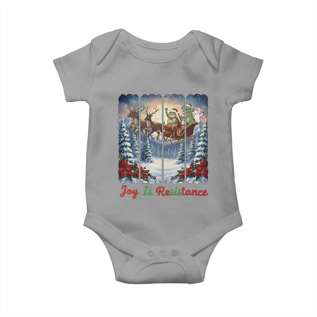Joy Is Resistance Portland Frog Protest Baby Onesie Funny Holiday Meme Gift Idea - Wonder Print Shop