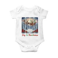 Joy Is Resistance Portland Frog Protest Baby Onesie Funny Holiday Meme Gift Idea - Wonder Print Shop