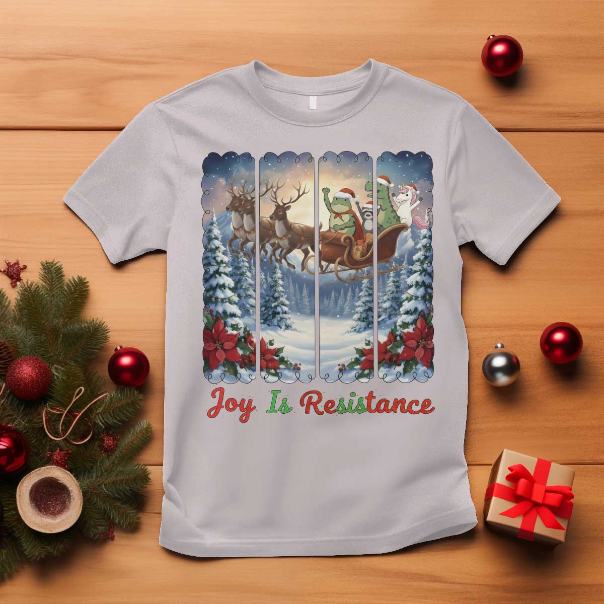 Joy Is Resistance Portland Frog Protest T Shirt Funny Holiday Meme Gift Idea - Wonder Print Shop