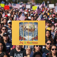 Joy Is Resistance Portland Frog Protest Protest Sign Funny Holiday Meme Gift Idea - Wonder Print Shop