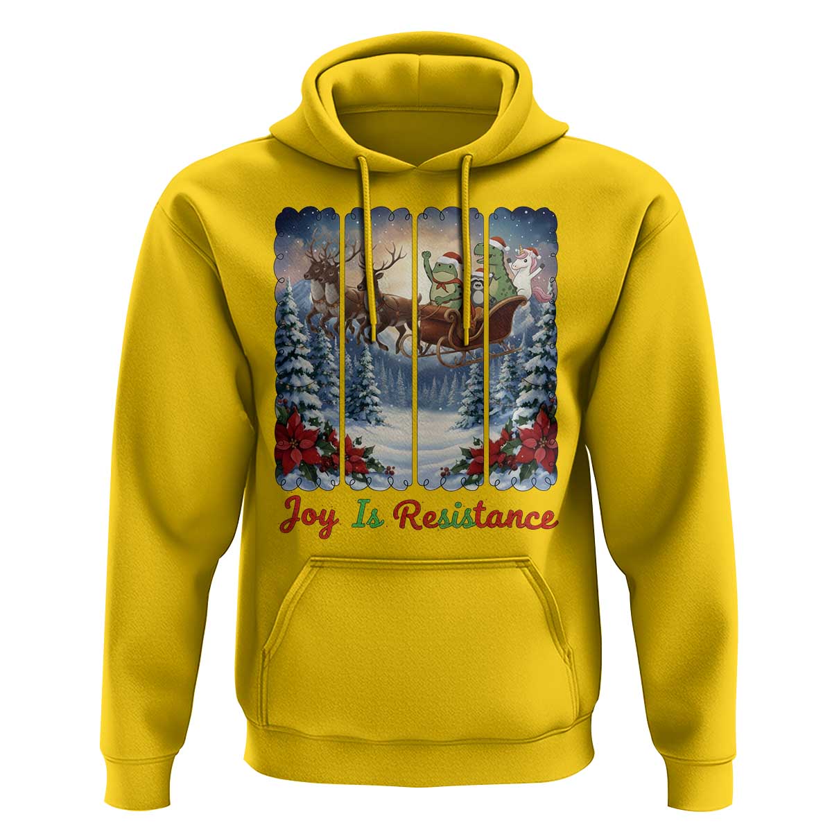 Joy Is Resistance Portland Frog Protest Hoodie Funny Holiday Meme Gift Idea - Wonder Print Shop