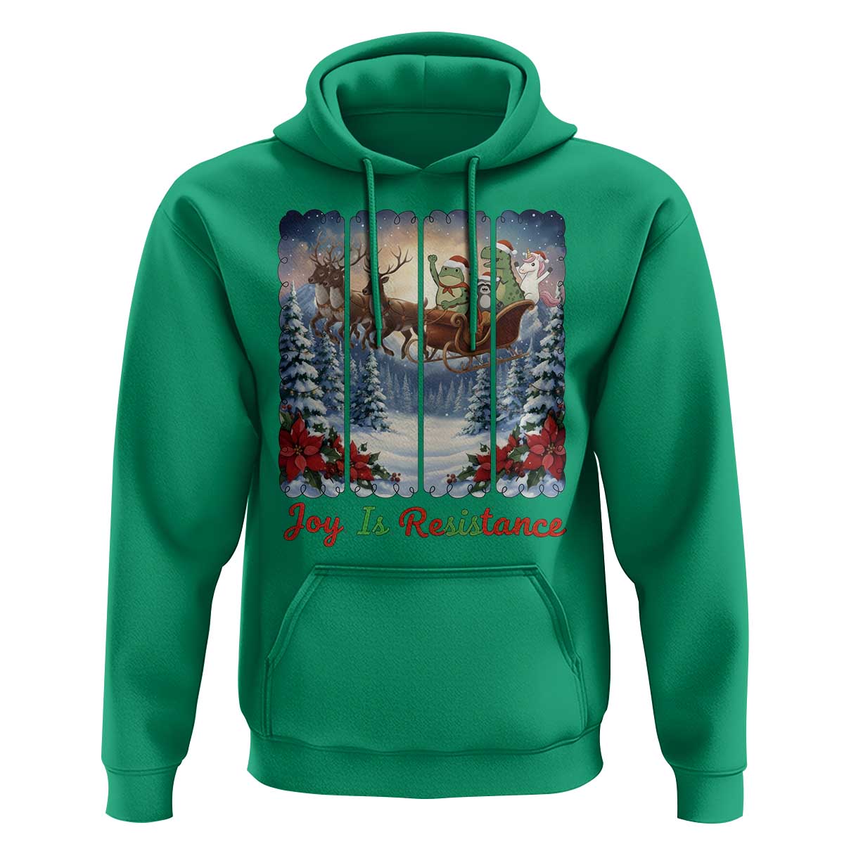 Joy Is Resistance Portland Frog Protest Hoodie Funny Holiday Meme Gift Idea - Wonder Print Shop