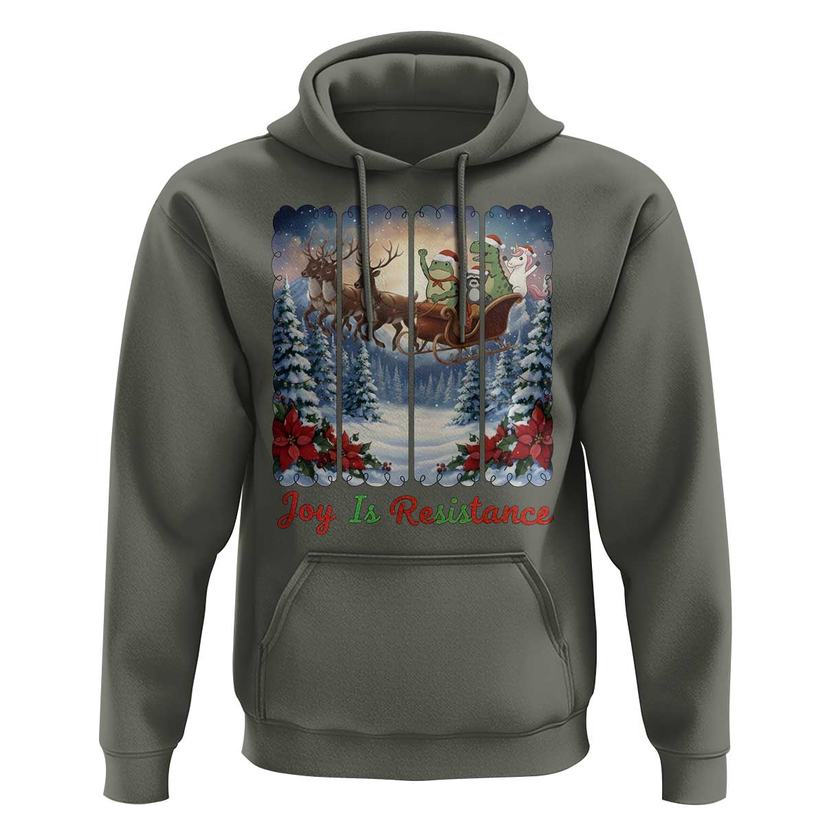 Joy Is Resistance Portland Frog Protest Hoodie Funny Holiday Meme Gift Idea - Wonder Print Shop