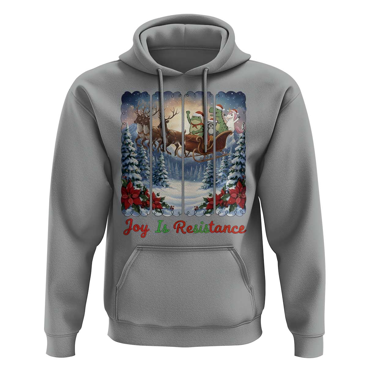 Joy Is Resistance Portland Frog Protest Hoodie Funny Holiday Meme Gift Idea - Wonder Print Shop