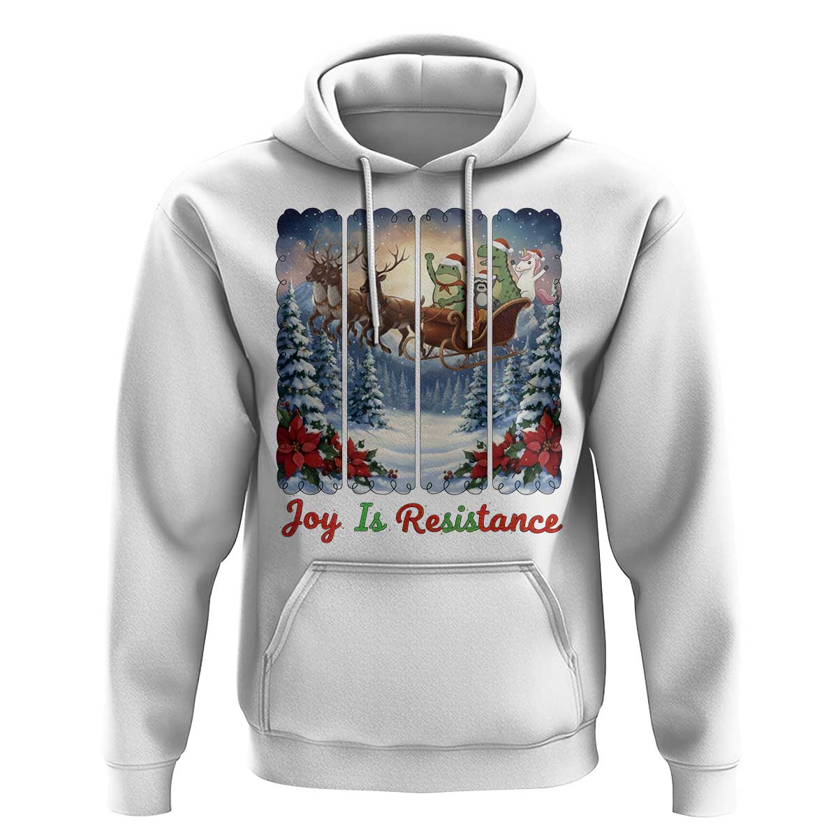 Joy Is Resistance Portland Frog Protest Hoodie Funny Holiday Meme Gift Idea - Wonder Print Shop