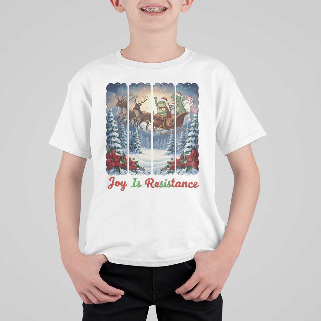 Joy Is Resistance Portland Frog Protest T Shirt For Kid Funny Holiday Meme Gift Idea - Wonder Print Shop