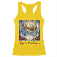 Joy Is Resistance Portland Frog Protest Racerback Tank Top Funny Holiday Meme Gift Idea - Wonder Print Shop