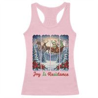 Joy Is Resistance Portland Frog Protest Racerback Tank Top Funny Holiday Meme Gift Idea - Wonder Print Shop