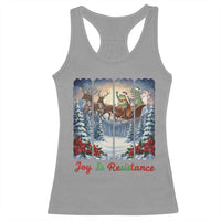 Joy Is Resistance Portland Frog Protest Racerback Tank Top Funny Holiday Meme Gift Idea - Wonder Print Shop