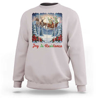 Joy Is Resistance Portland Frog Protest Sweatshirt Funny Holiday Meme Gift Idea - Wonder Print Shop