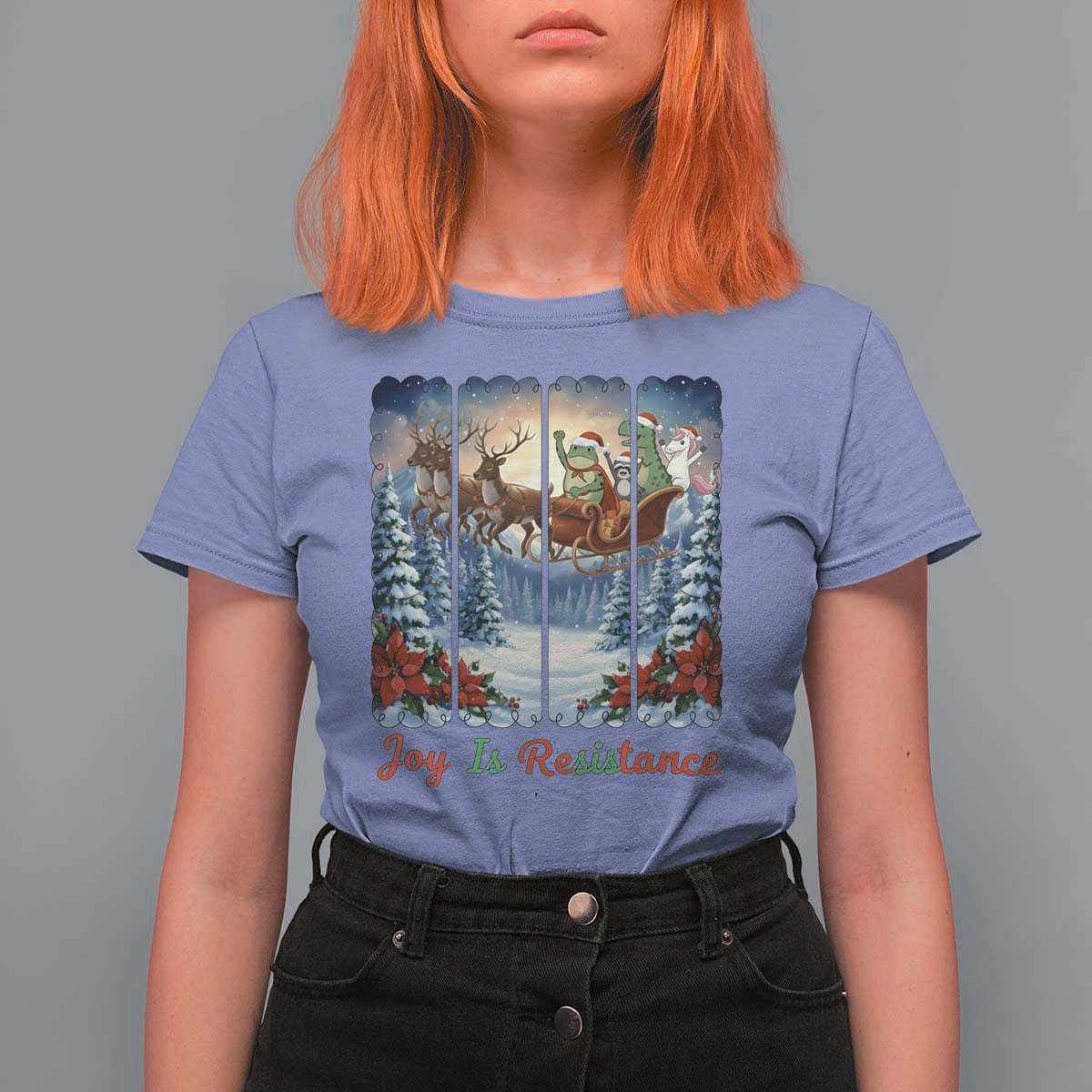 Joy Is Resistance Portland Frog Protest T Shirt For Women Funny Holiday Meme Gift Idea - Wonder Print Shop