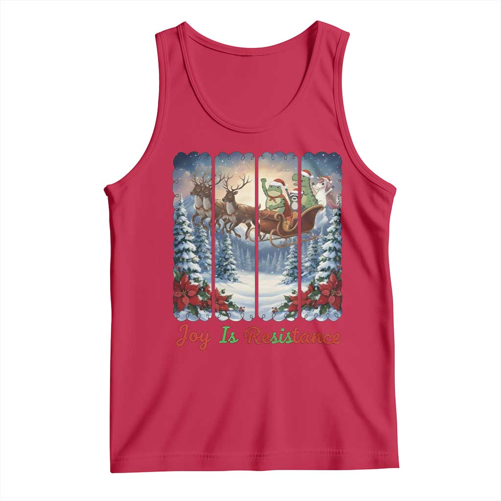 Joy Is Resistance Portland Frog Protest Tank Top Funny Holiday Meme Gift Idea - Wonder Print Shop