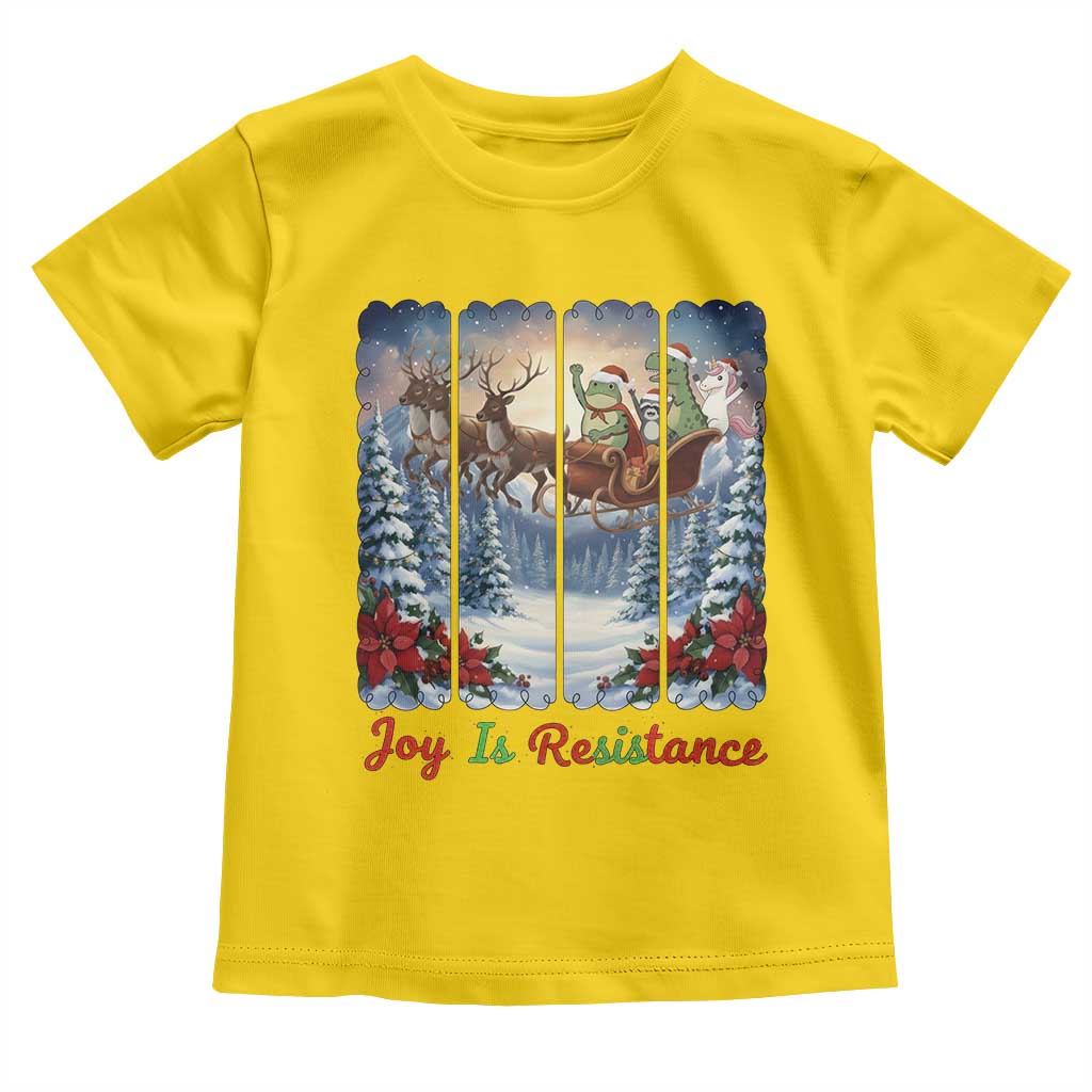 Joy Is Resistance Portland Frog Protest Toddler T Shirt Funny Holiday Meme Gift Idea - Wonder Print Shop