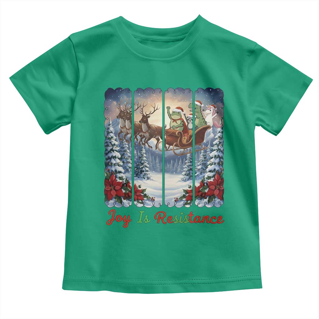 Joy Is Resistance Portland Frog Protest Toddler T Shirt Funny Holiday Meme Gift Idea - Wonder Print Shop