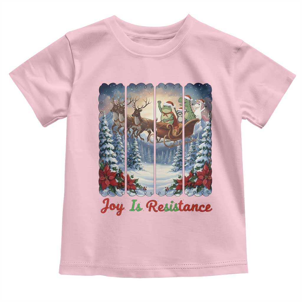 Joy Is Resistance Portland Frog Protest Toddler T Shirt Funny Holiday Meme Gift Idea - Wonder Print Shop